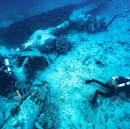 Divers found the wreckage of a WWII plane that crashed near Malta in 1943.