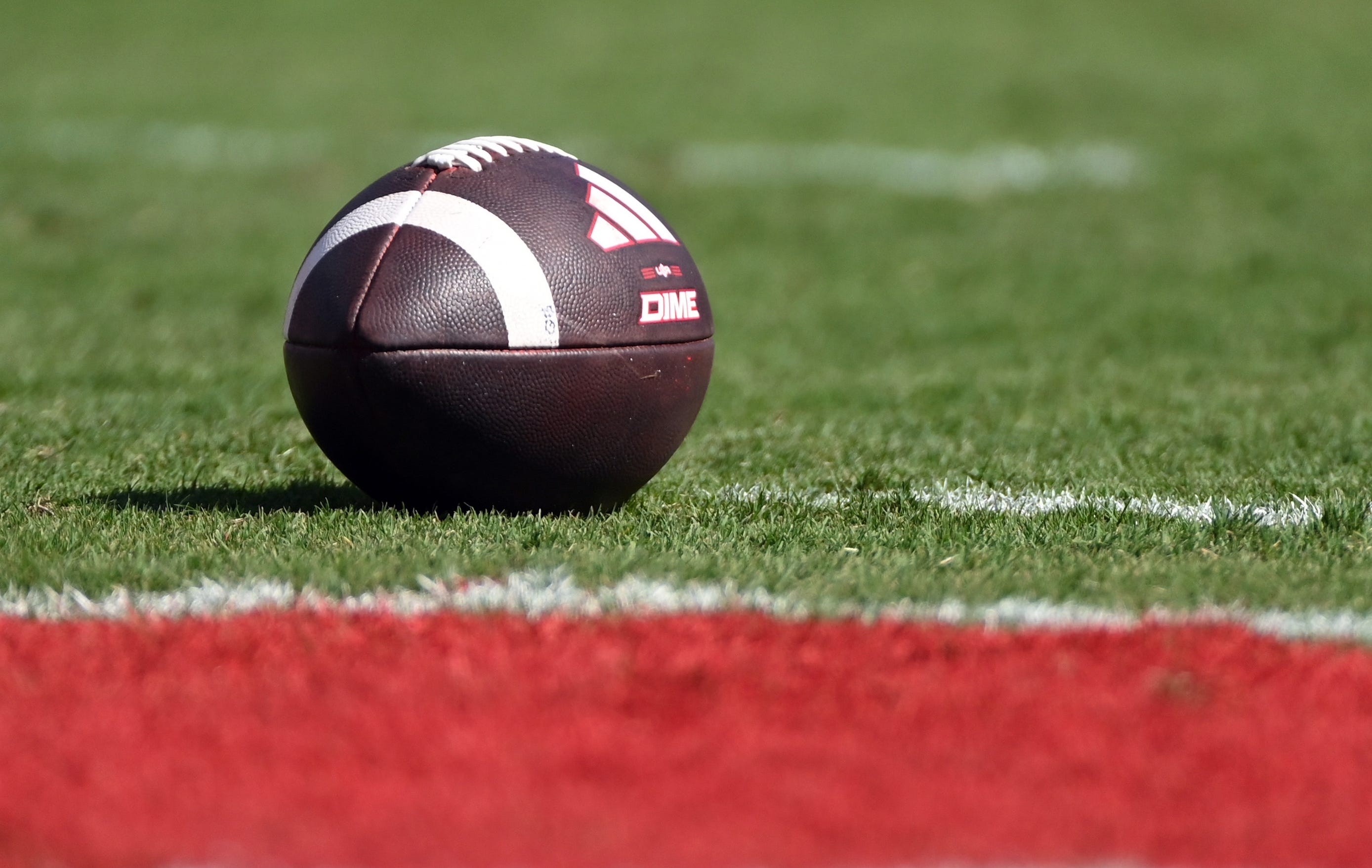 A general view of a game ball.