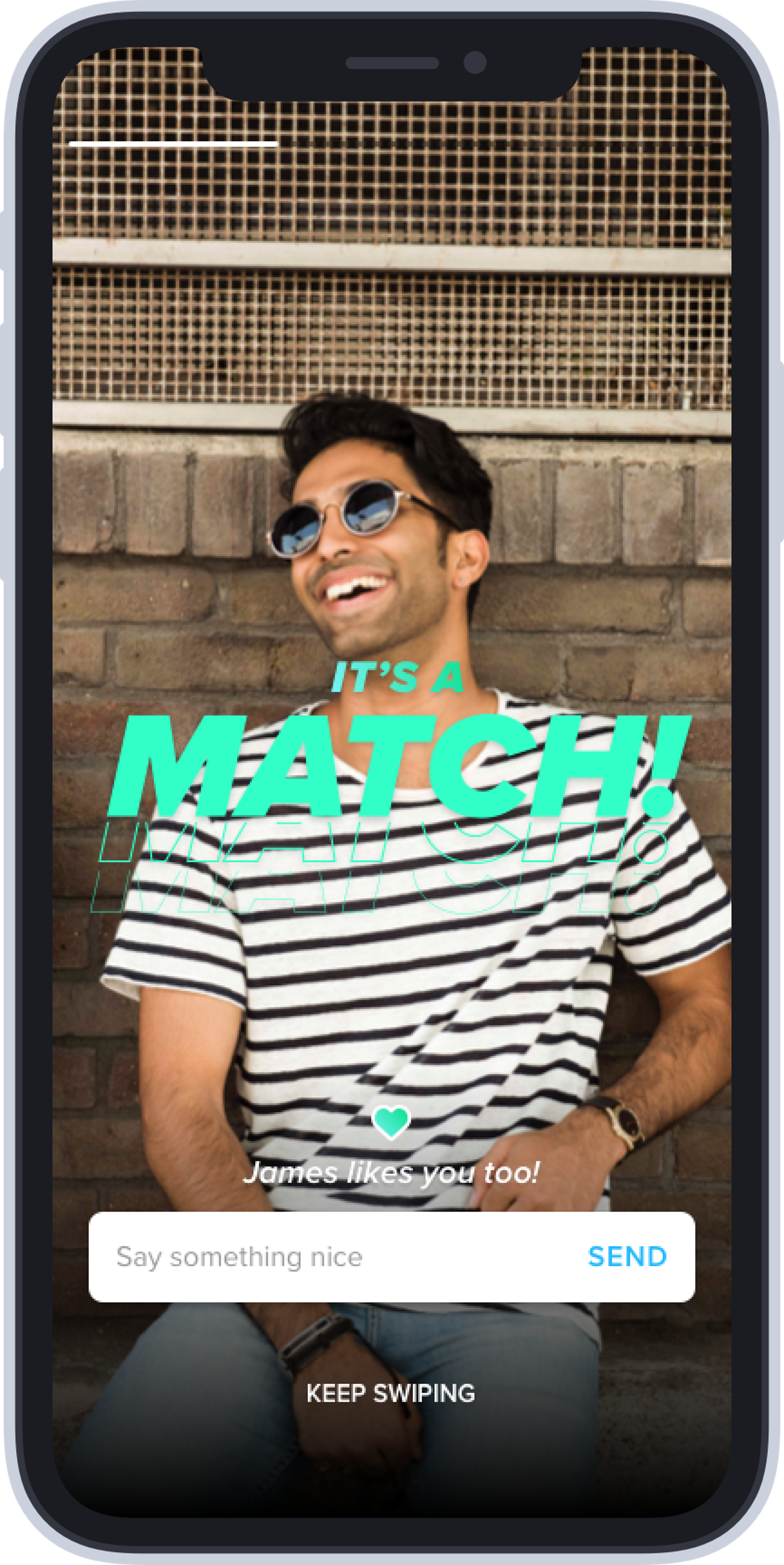 70964900007 tinder its a match