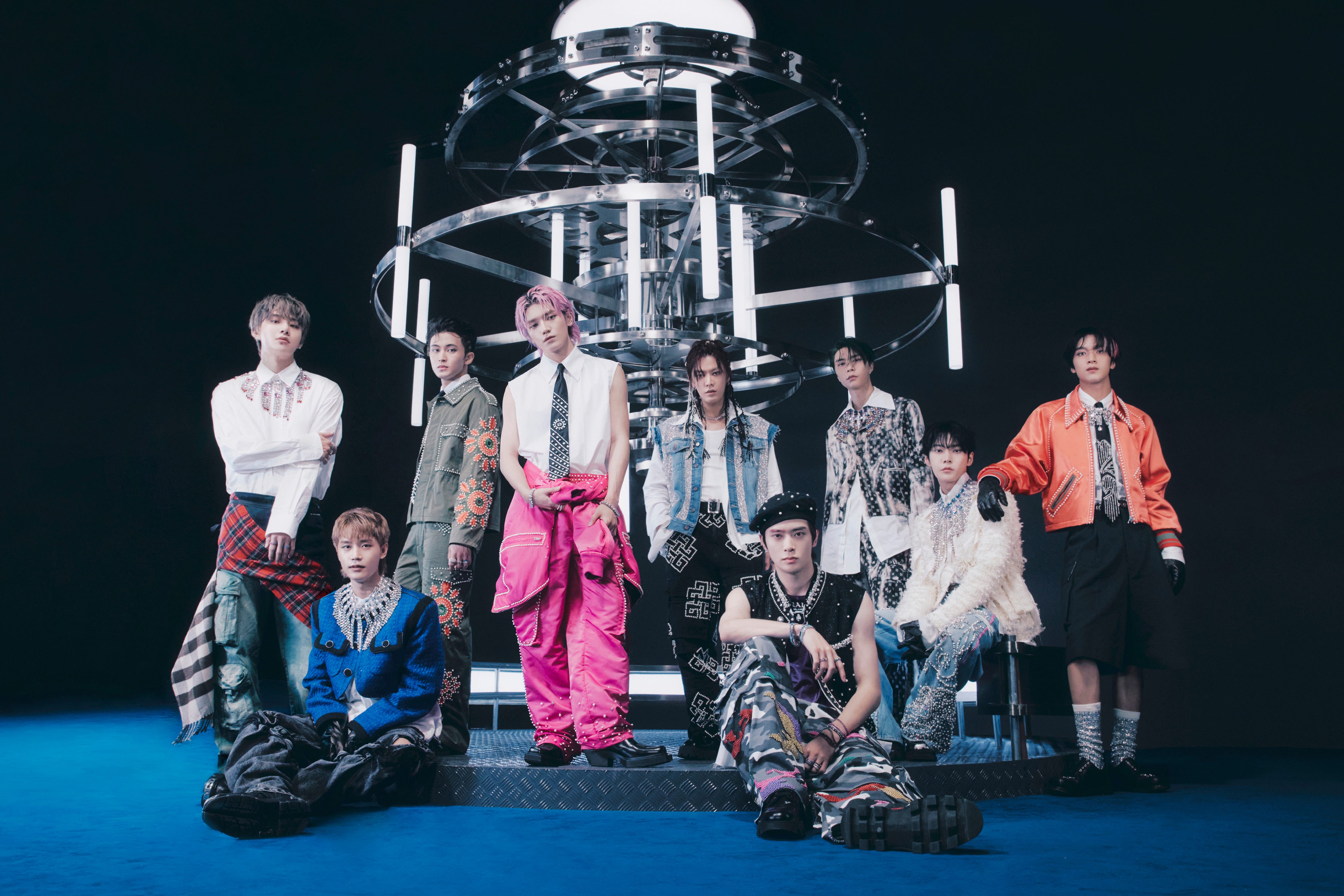 (L-R) Jungwoo, Taeil, Mark, Taeyong, Yuta, Jaehyun, Johnny, Doyoung and Haechan of NCT 127.