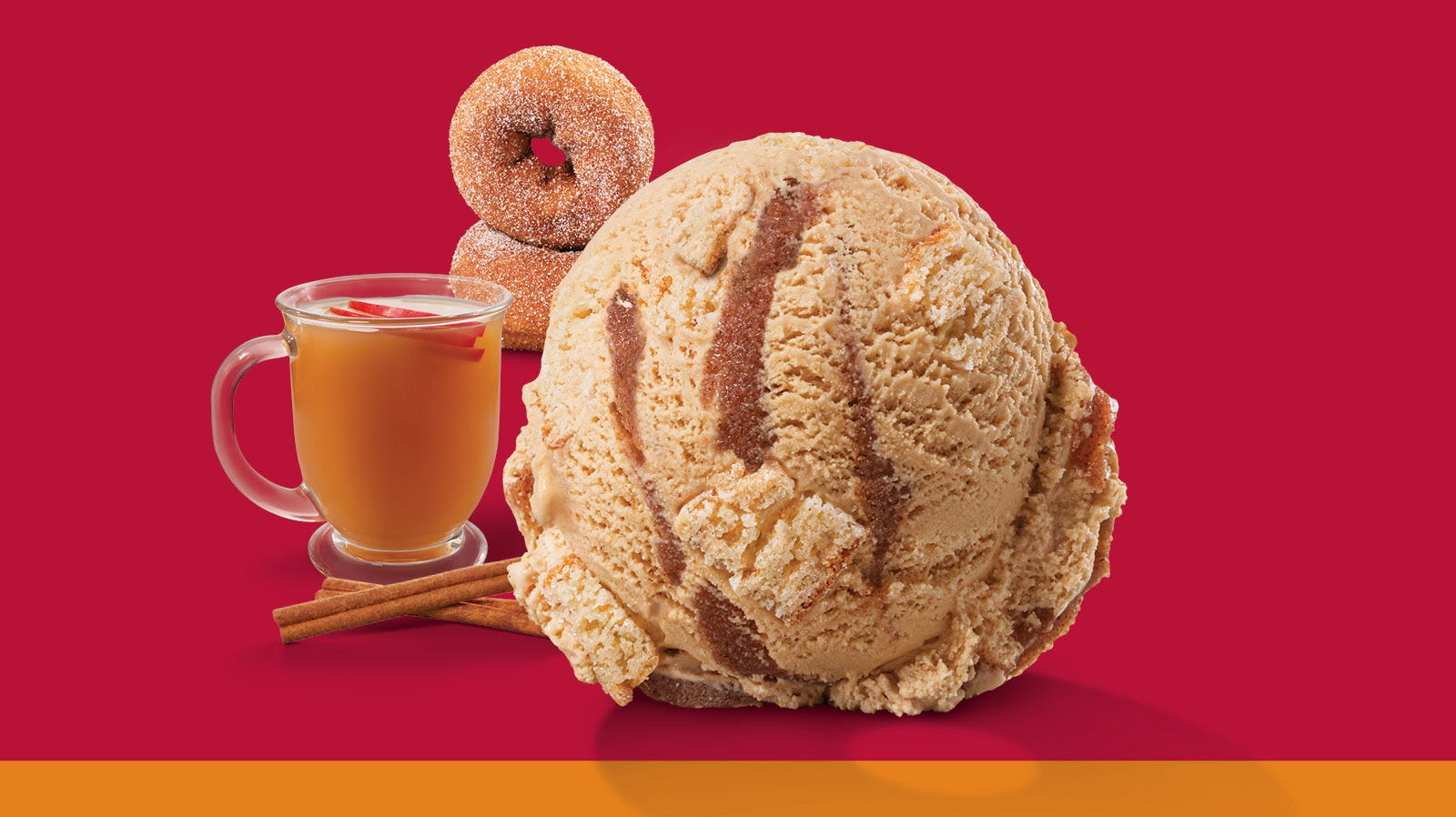 Baskin-Robbins' October flavor of the month, Apple Cider Donut.