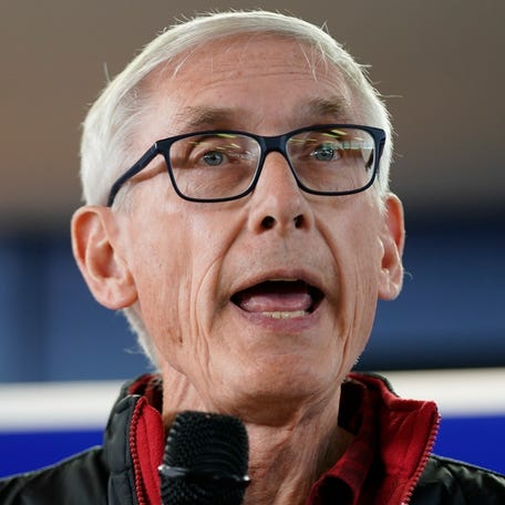 Wisconsin Democratic Gov. Tony Evers speaks at a campaign stop, Oct. 27, 2022, in Milwaukee. A man illegally brought a handgun into the Wisconsin Capitol on Wednesday, demanding to see Gov. Tony Evers, and returned at night with an assault rifle after posting bail, a spokesperson for the state said Thursday, Oct. 5, 2023, (AP Photo/Morry Gash).