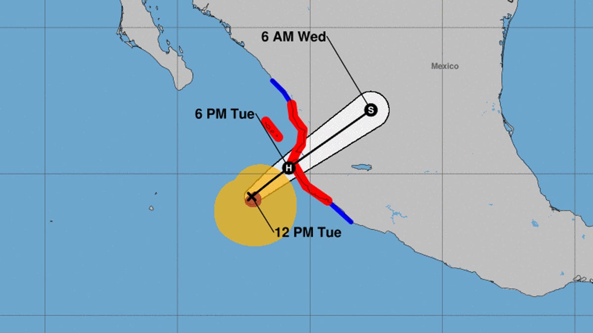 Oczekuje się, że huragan Lydia uderzy w kurorty w Puerto Vallarta w Meksyku