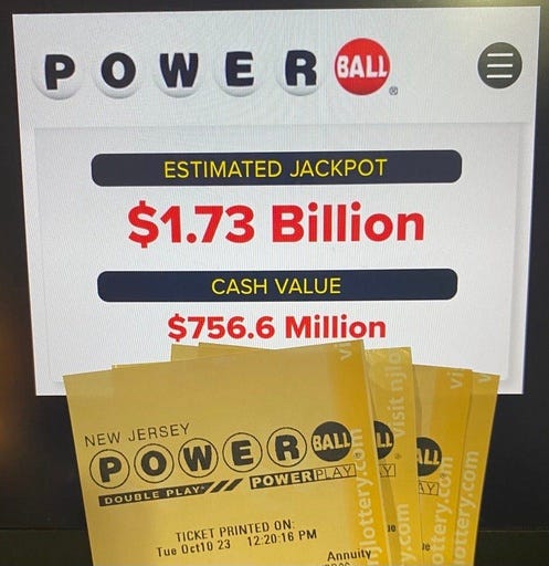 The Powerball jackpot for Wednesday, Oct. 11, 2023 was an estimated $1.73 billion - the second largest ever.