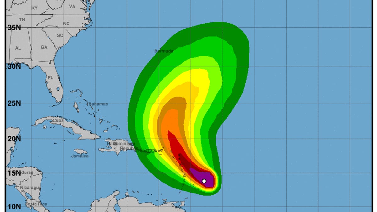 Hurrikan Tammy Tracker: Sehen Sie sich Sturmvorhersagen und Aktualisierungen an