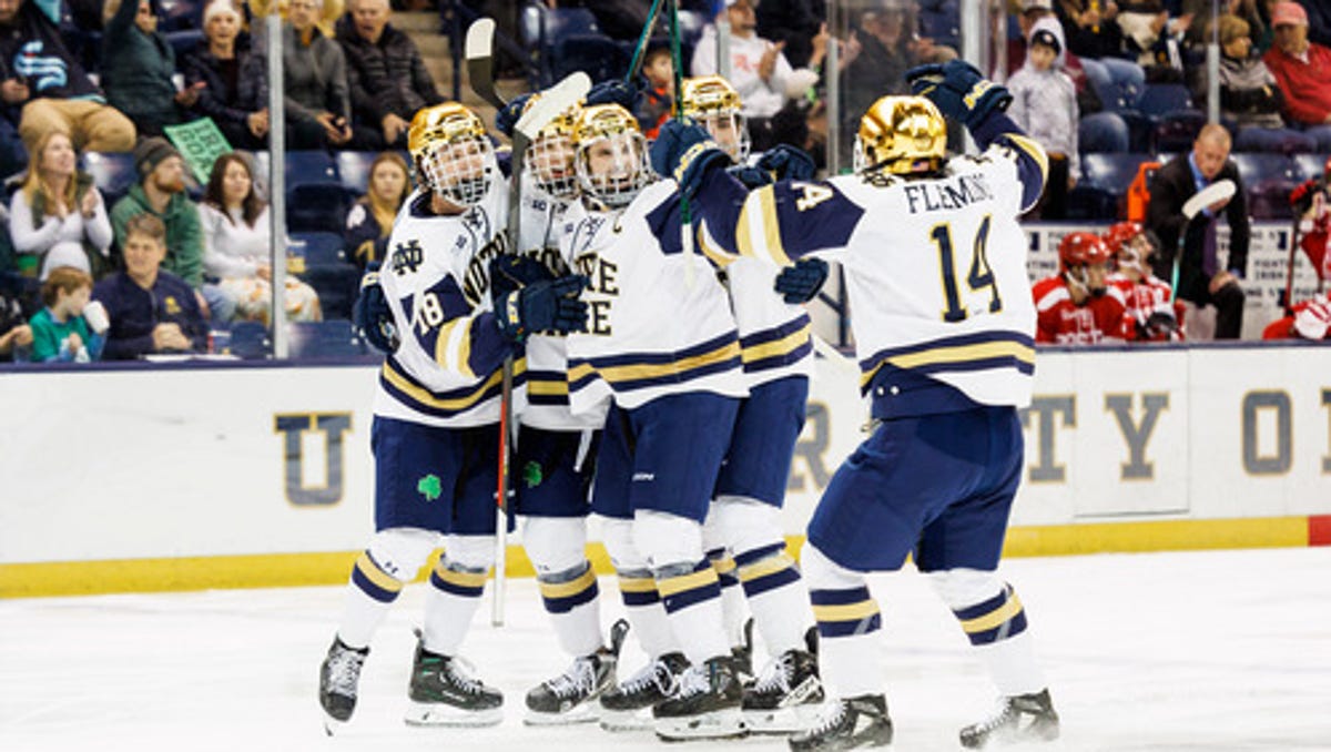 Irish skaters dominate second period on way to 4-1 victory over No. 19 Ohio State Irish skaters dominate second period on way to 4-1 victory over No. 19 Ohio State