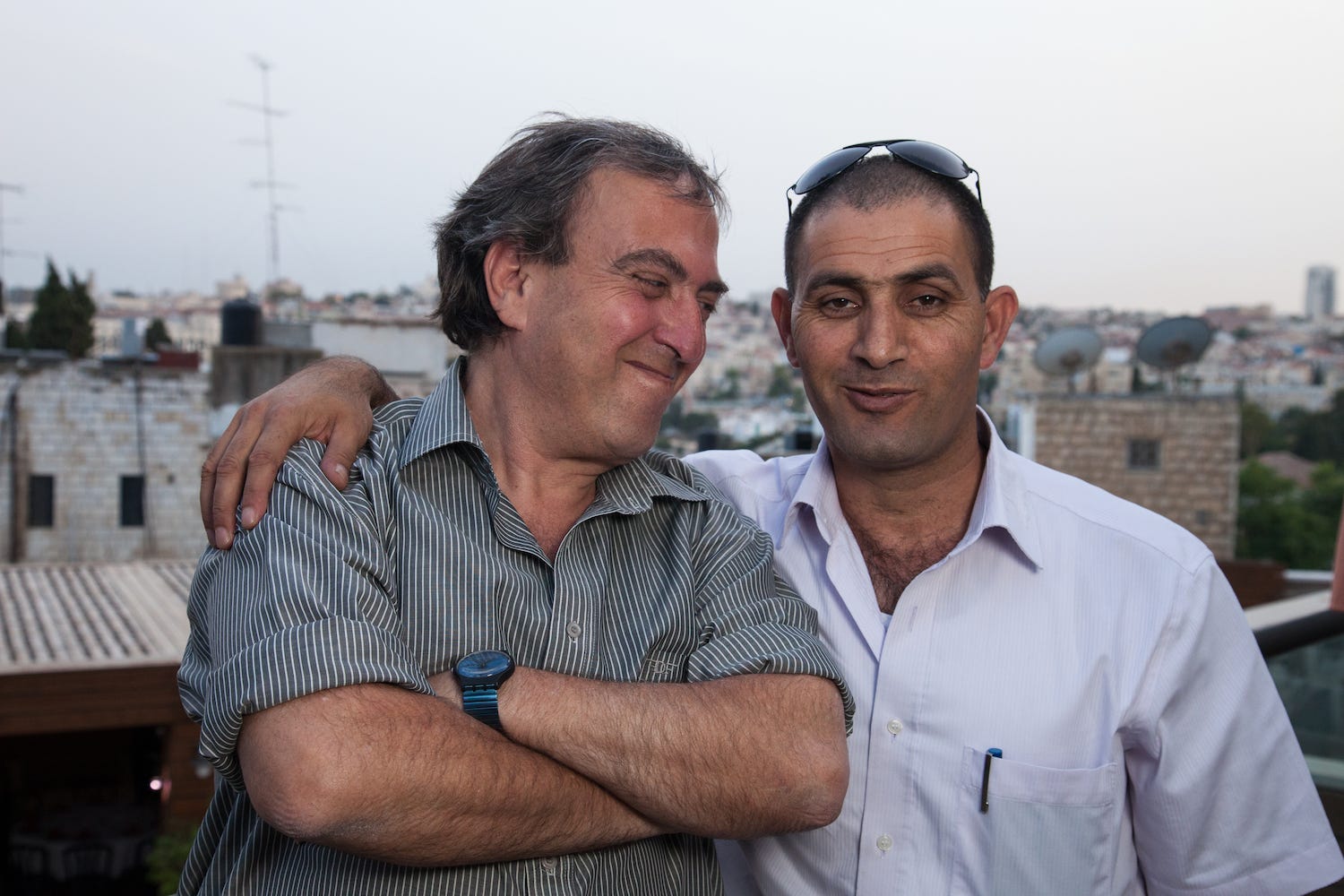 Israeli Rami Elhanan, left, and Palestinian Bassam Aramin are more than friends united by grief.