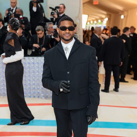 Usher attends the 2023 Met Gala celebrating "Karl Lagerfeld: A Line Of Beauty" at The Metropolitan Museum of Art on May 1, 2023, in New York City.