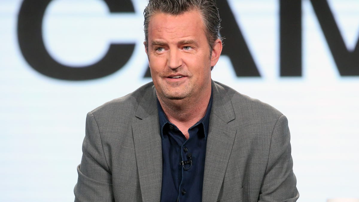 Actor Matthew Perry of "The Kennedys - After Camelot" speaks during the REELZChannel portion of the 2017 Winter Television Critics Association Press Tour on Jan. 13, 2017, in Pasadena, California.
