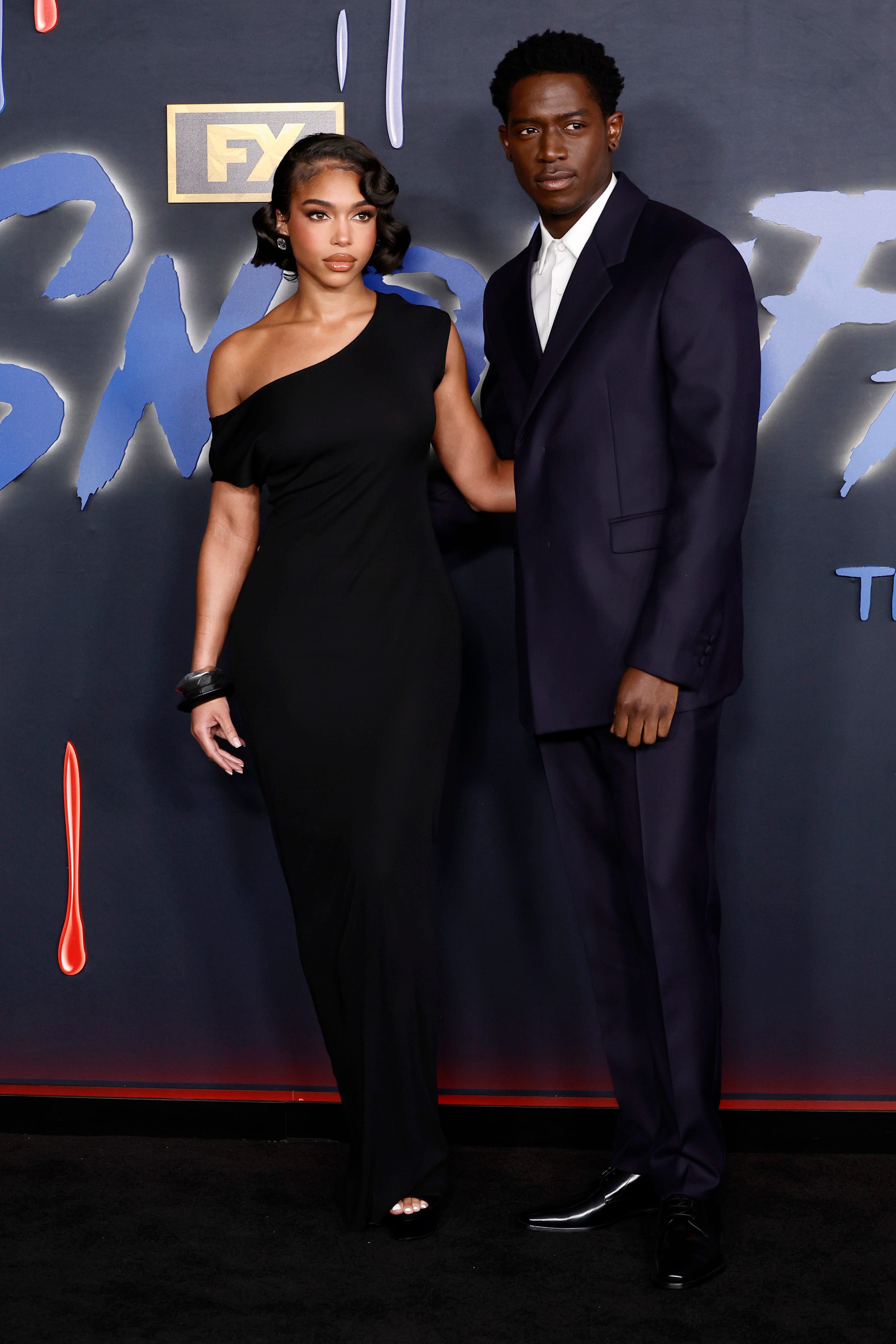 Lori Harvey and Damson Idris attend the Red Carpet Premiere Event for the Sixth and Final Season of FX's "Snowfall" at the Academy Museum of Motion Pictures, Ted Mann Theater on Feb. 15, 2023, in Los Angeles, California.