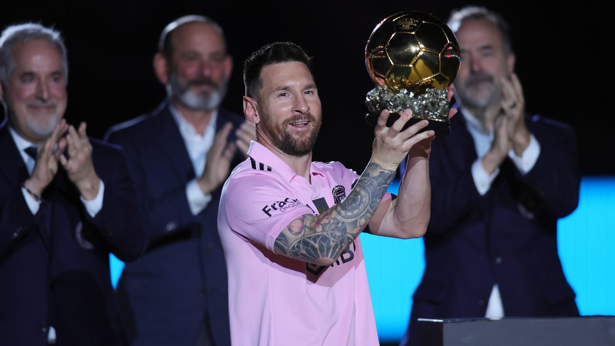 Celebração da Bola de Ouro de Lionel Messi