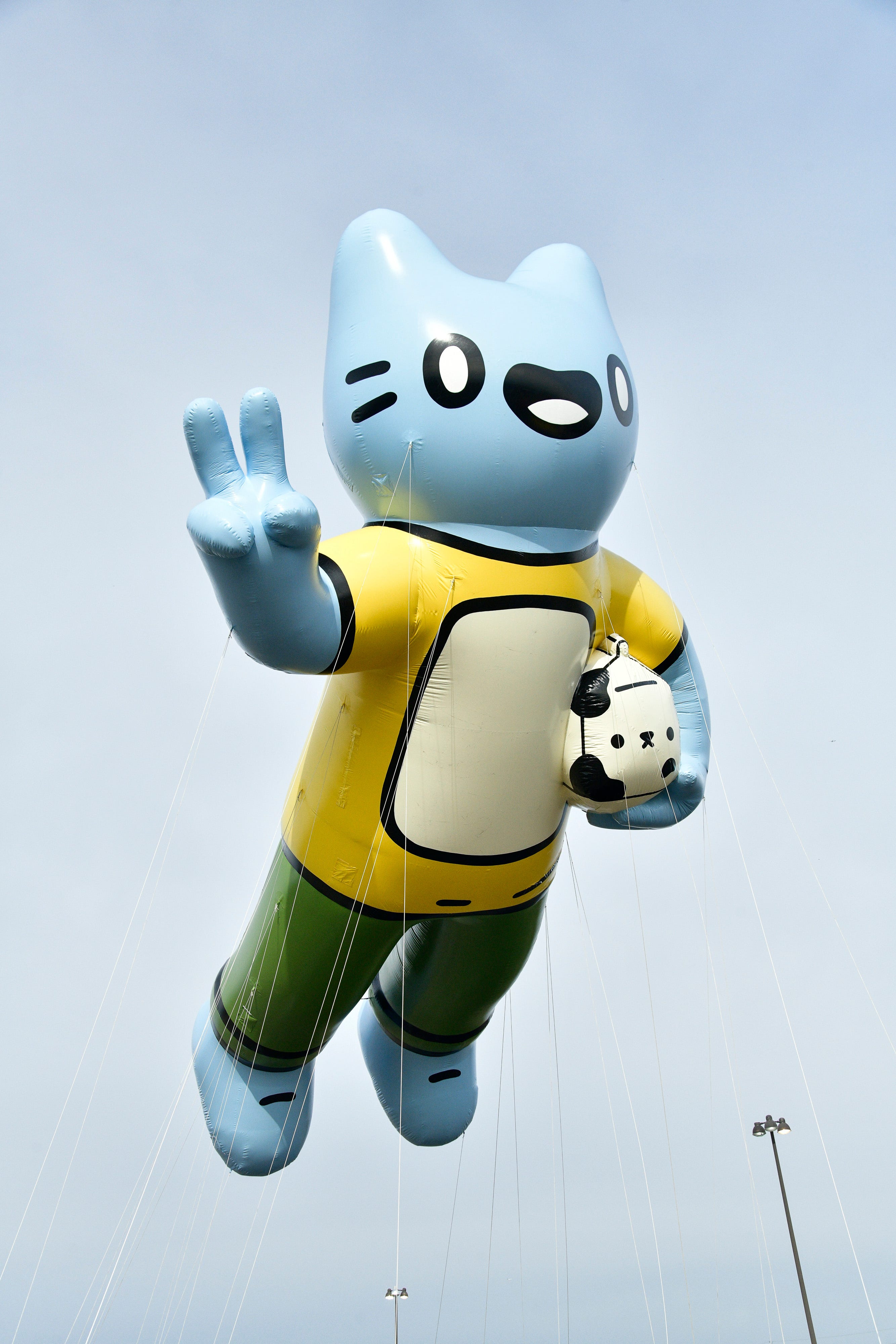 Blue Cat and Chugs at Macy's Balloonfest 2023 at Meadowlands Sports Complex on November 04, 2023 in East Rutherford, New Jersey.