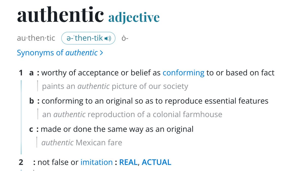 Merriam-Webster’s 2023 Word of the Year is ‘Authentic’