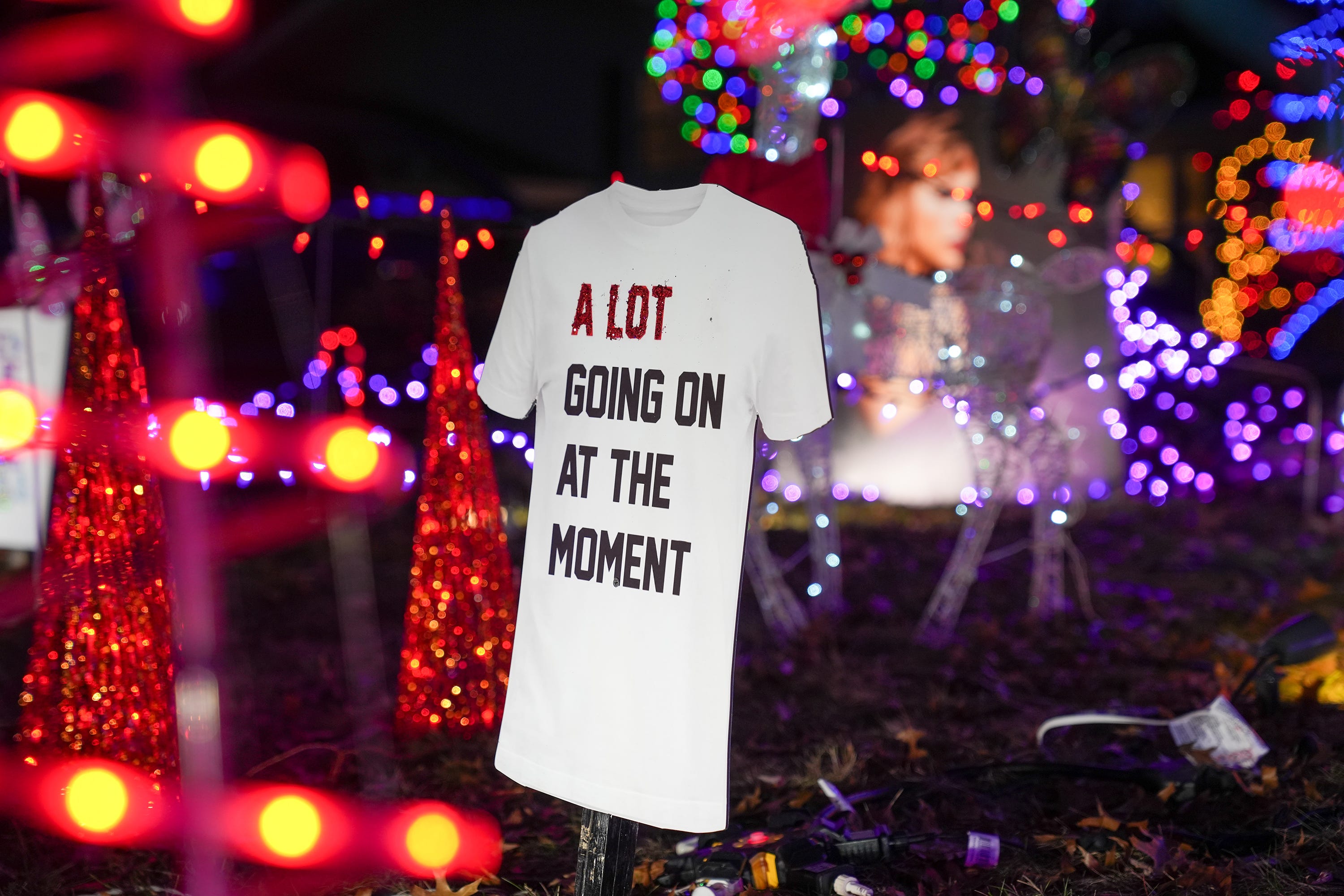 Brian and Amy Scott decorated their Naperville, Illinois, home for Christmas in a Taylor Swift eras theme after Amy watched the "Eras Tour" movie. It attracts thousands of visitors.