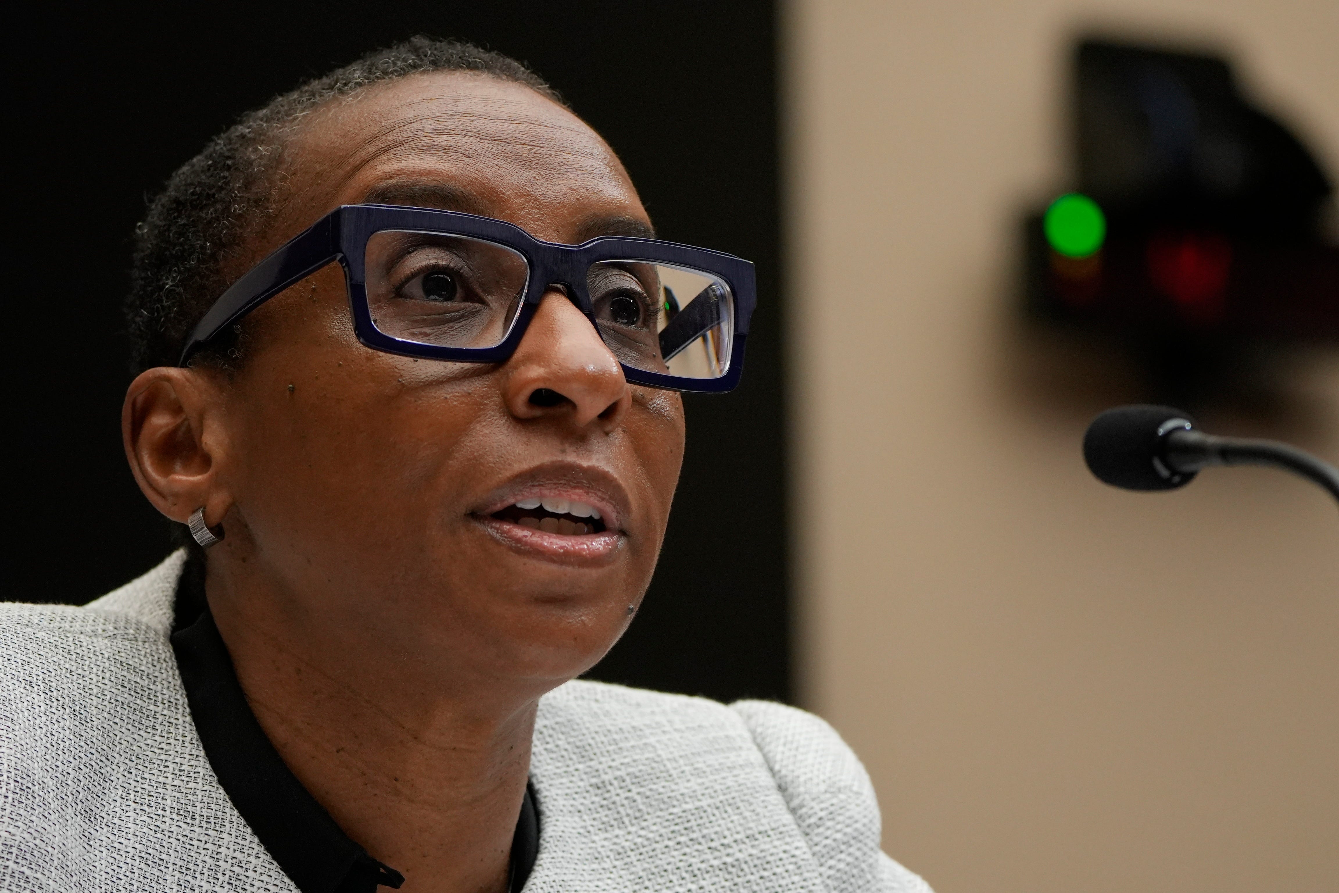 Harvard University President Dr. Claudine Gay delivers remarks on Dec. 5, 2023, during the House Committee on Education and the Workforce hearing on the recent rise in antisemitism on college campuses.