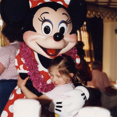Allie Bahn, seen here as a child, says Disney has always been great with her food allergies.