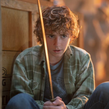 Walker Scobell as Percy Jackson in "Percy Jackson and the Olympians."