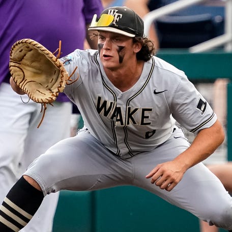 Nick Kurtz hit .353 with 24 home runs and 69 RBI for Wake Forest in 2023.