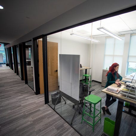 In Knoxville, there are a variety of strategies employers are using, from fully remote to fully in-office. At the e|spaces coworking facility in Bearden, many businesses rent smaller office spaces and employees can come in when it's necessary.