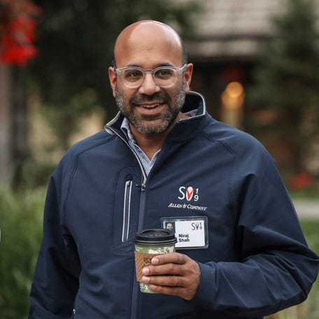 Niraj Shah, chief executive officer of Wayfair, attends the annual Allen & Company Sun Valley Conference, July 10, 2019 in Sun Valley, Idaho.