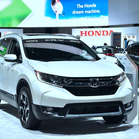 The 2018 Honda CR-V on display at the 2017 LA Auto Show in Los Angeles, California on November 30, 2017.