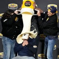 West Virginia's Neal Brown gets traditional mayonnaise shower after Mayo Bowl win