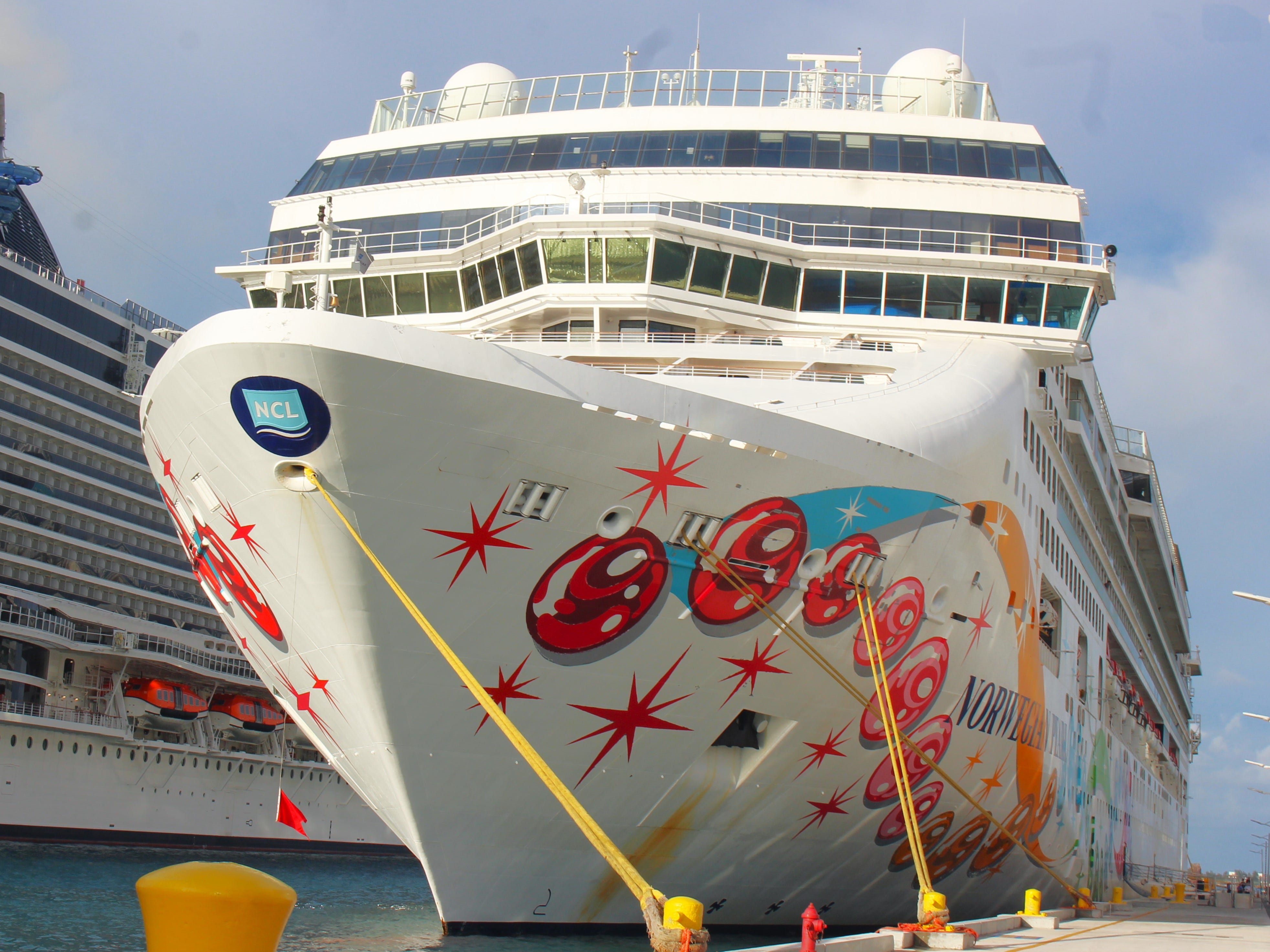 The Norwegian Pearl, as seen docked at the Prince George Wharf in Nassau, Bahamas on Dec. 24, 2023.