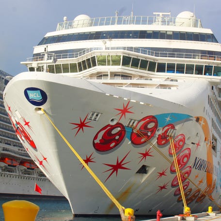 The Norwegian Pearl, as seen docked at the Prince George Wharf in Nassau, Bahamas on Dec. 24, 2023.