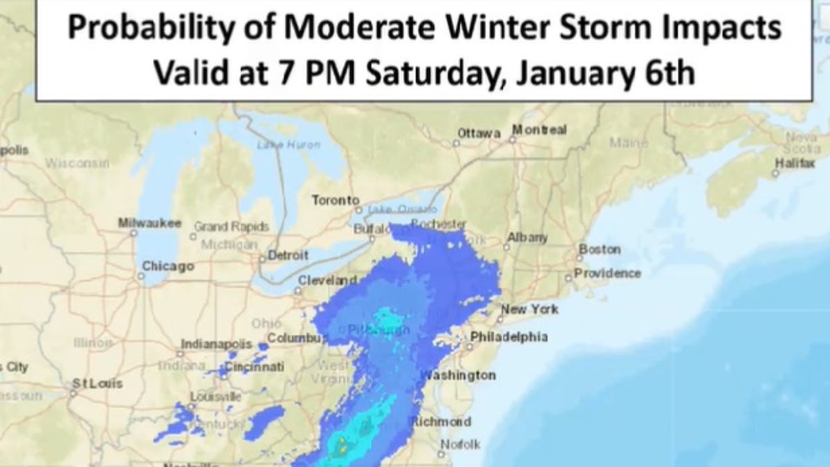 Northern Ohio to get a little snow and rain from a blizzard on the East Coast