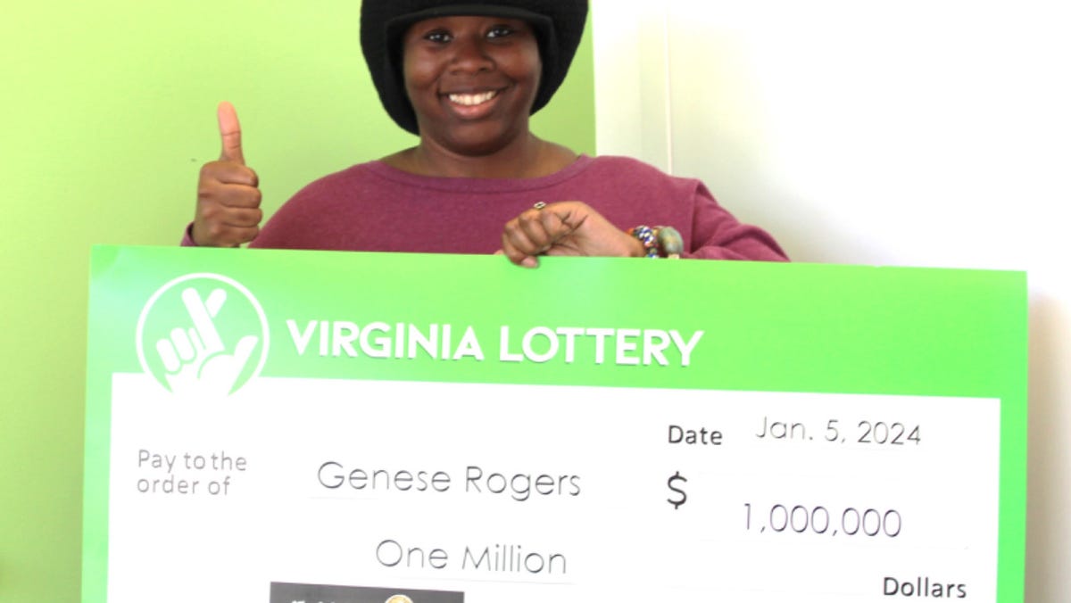 Virginia woman wins $1 million in lottery raffle after returning from vacation