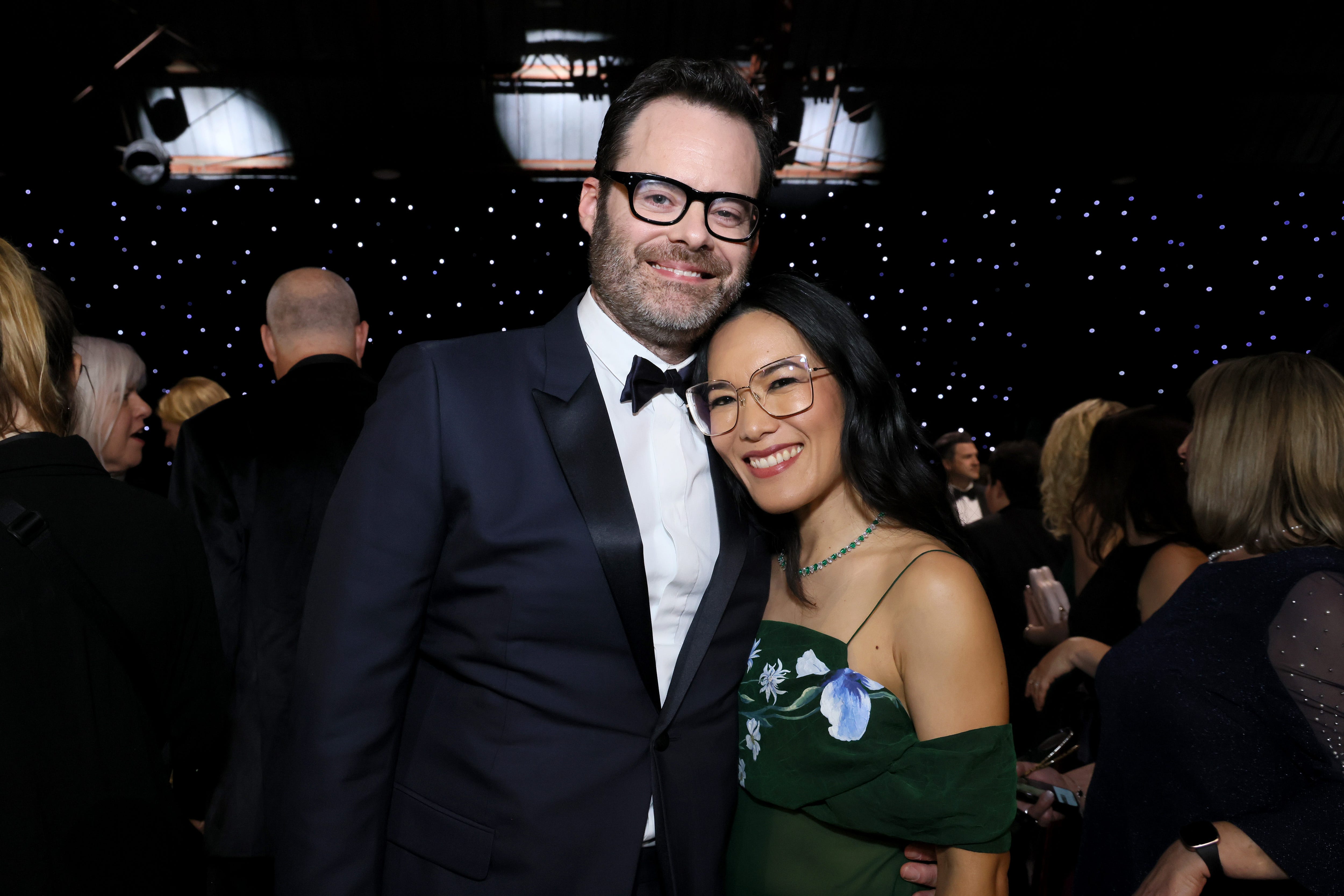 SANTA MONICA, CALIFORNIA - JANUARY 14: (L-R) Bill Hader and Ali Wong attend the 29th Annual Critics Choice Awards at Barker Hangar on January 14, 2024 in Santa Monica, California. (Photo by Rodin Eckenroth/Getty Images) ORG XMIT: 776082434 ORIG FILE ID: 1933516950