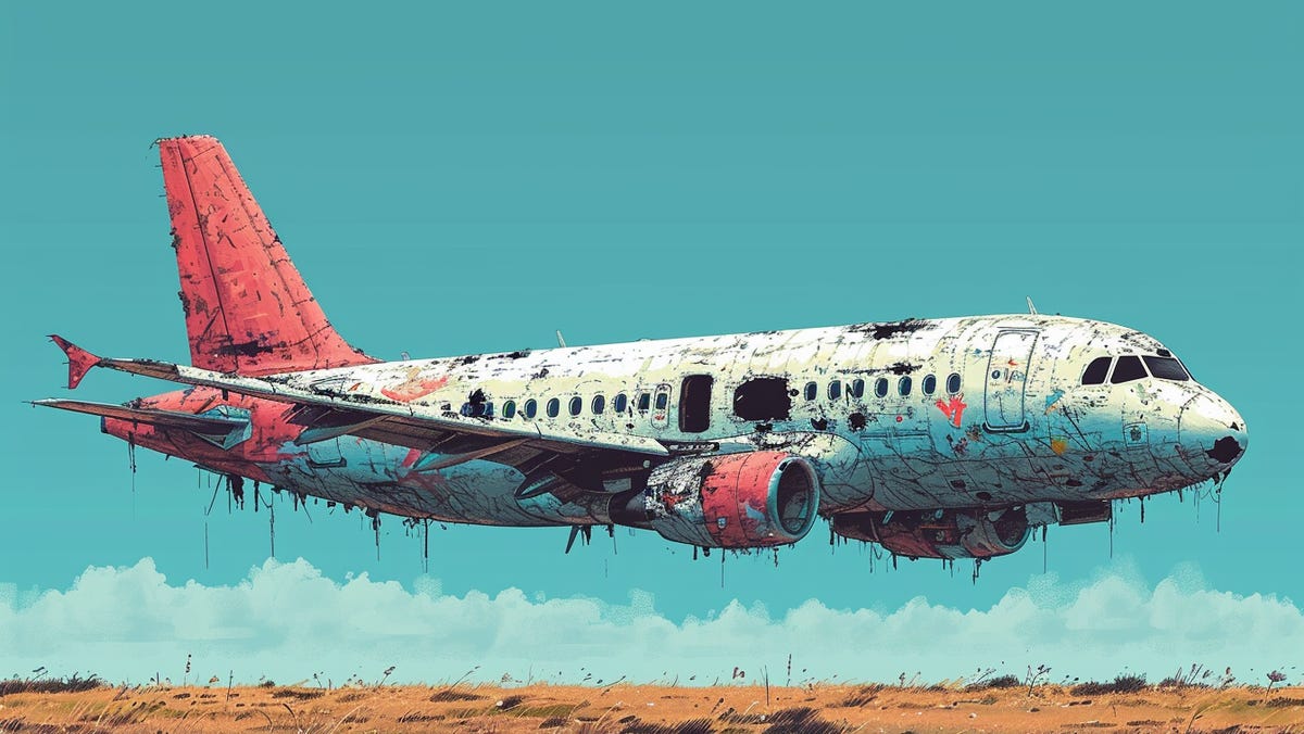 Plane in bad shape
