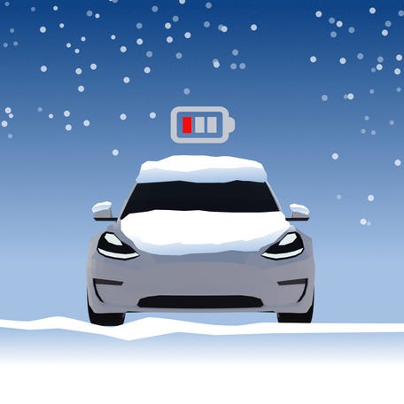 Electric Vehicles battery performance is affected by cold temperatures
