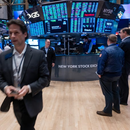 Traders work on the floor of the New York Stock Exchange (NYSE) on January 19, 2024 in New York City. Stocks closed up over 350 points while the S&P 500 closed at an all-time high on Friday.