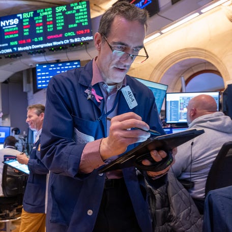 Traders work on the floor of the New York Stock Exchange (NYSE) on January 19, 2024 in New York City. Stocks closed up over 350 points while the S&P 500 closed at an all-time high on Friday.