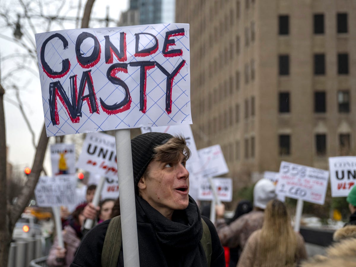 Conde Nast walkout NYC january 2024