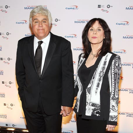 WASHINGTON, DC - OCTOBER 19: Honoree Jay Leno and his wife Mavis arrive at the 2014 Kennedy Center's Mark Twain Prize For American Humor honoring Jay Leno at The Kennedy Center on October 19, 2014 in Washington, DC. (Photo by Paul Morigi/WireImage) ORG XMIT: 517708191 ORIG FILE ID: 457522184