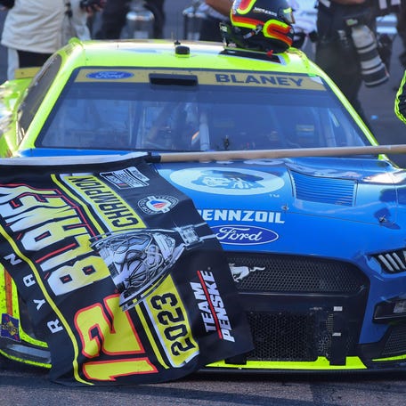 Ryan Blaney won the 2023 NASCAR Cup Series Championship at Phoenix Raceway on Nov. 5, 2023.