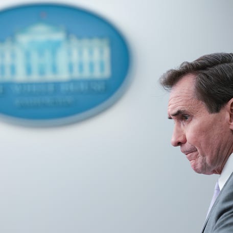 WASHINGTON, DC - JANUARY 29: National Security Council Coordinator for Strategic Communications John Kirby answers questions during the daily White House press briefing on January 29, 2024 in Washington, DC. Kirby answered a range of questions related primarily to a drone strike in Jordan yesterday that killed three U.S. service members, believed to have been carried out by an Iran-backed militia group. (Photo by Win McNamee/Getty Images) ORG XMIT: 776098490 ORIG   FILE ID: 1970762206