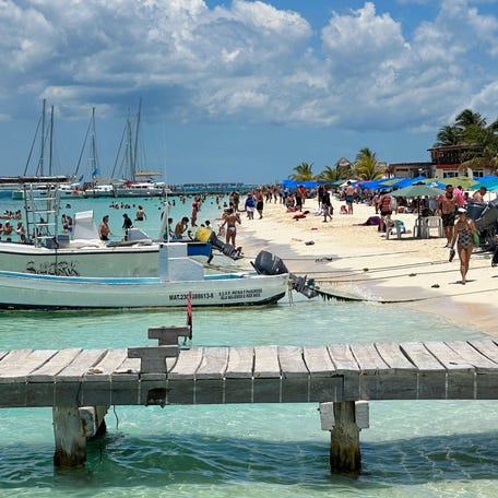 View of Isla Mujeres beach beach, Quintana Roo state, Mexico, taken on May 24, 2023. (Photo by Daniel SLIM / AFP) (Photo by DANIEL SLIM/AFP via Getty Images)