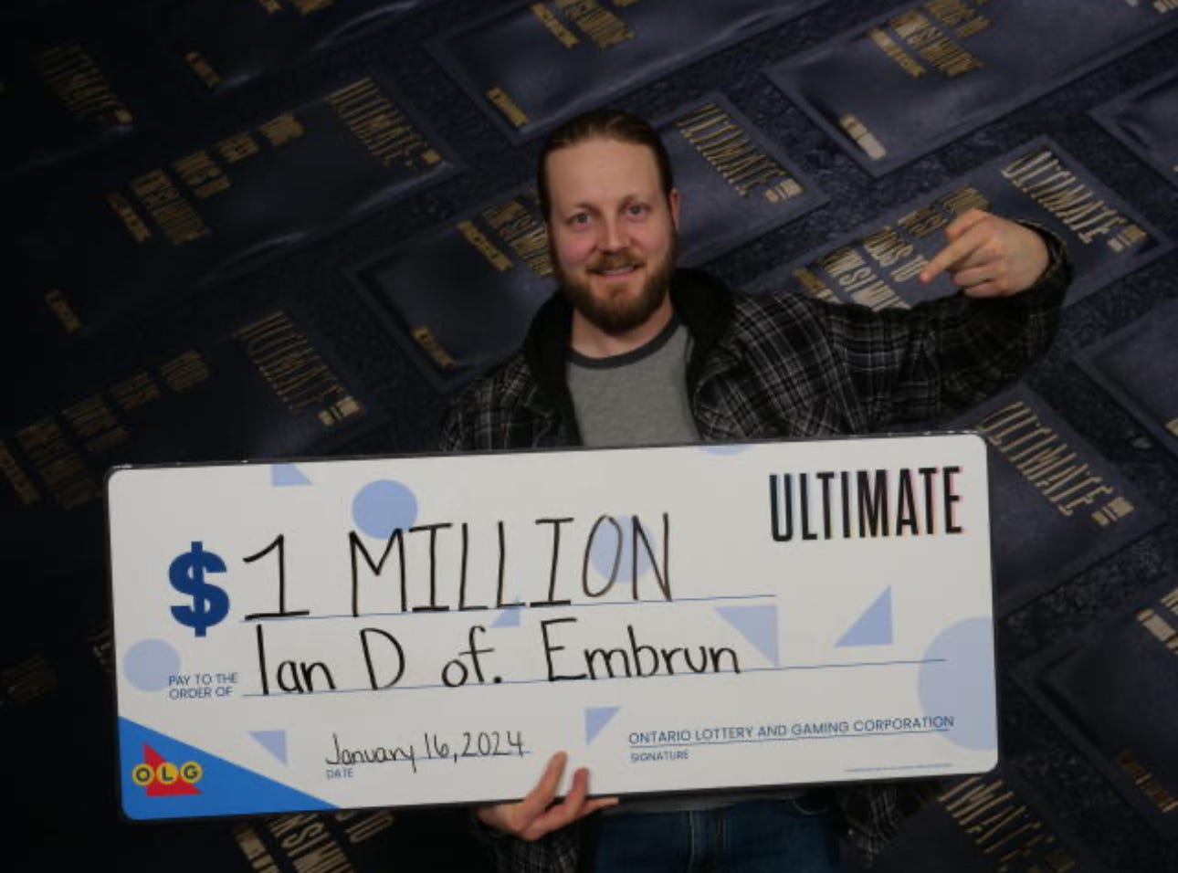 Canadian man who is a casual lottery player becomes father of two and millionaire in same day