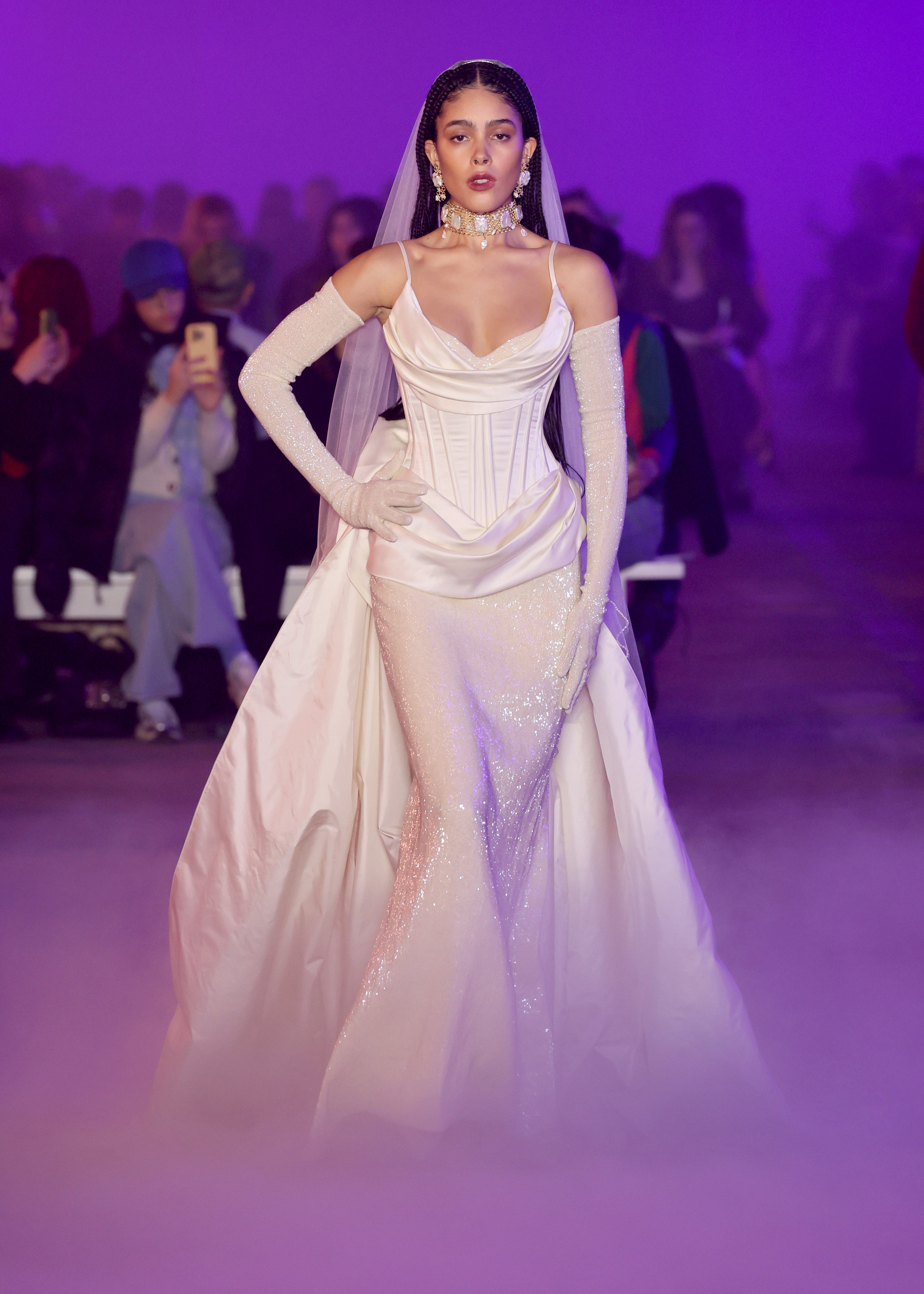 NEW YORK, NEW YORK - FEBRUARY 13: A model walks the runway at the Wiederhoeft fashion show during New York Fashion Week: The Shows at Starrett-Lehigh Building on February 13, 2024 in New York City. (Photo by Dia Dipasupil/Getty Images for NYFW: The Shows) ORG XMIT: 776100198 ORIG FILE ID: 2008784519
