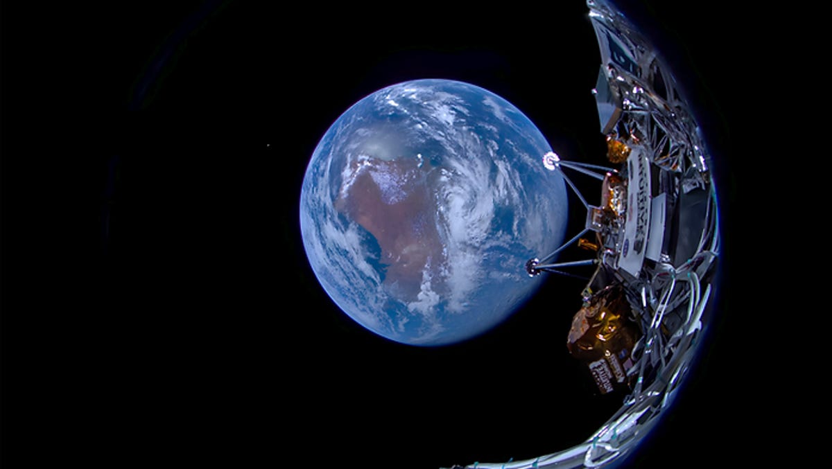 Il lander lunare Odysseus invia le prime immagini dopo il lancio di SpaceX