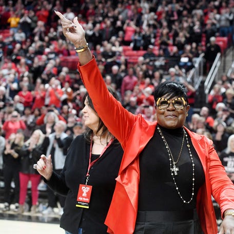 Texas Tech alumna Sheryl Swoopes attends the Alumni Weekend at the Texas Tech game against Baylor, Saturday, Jan. 28,, 2023, at United Supermarkets Arena.