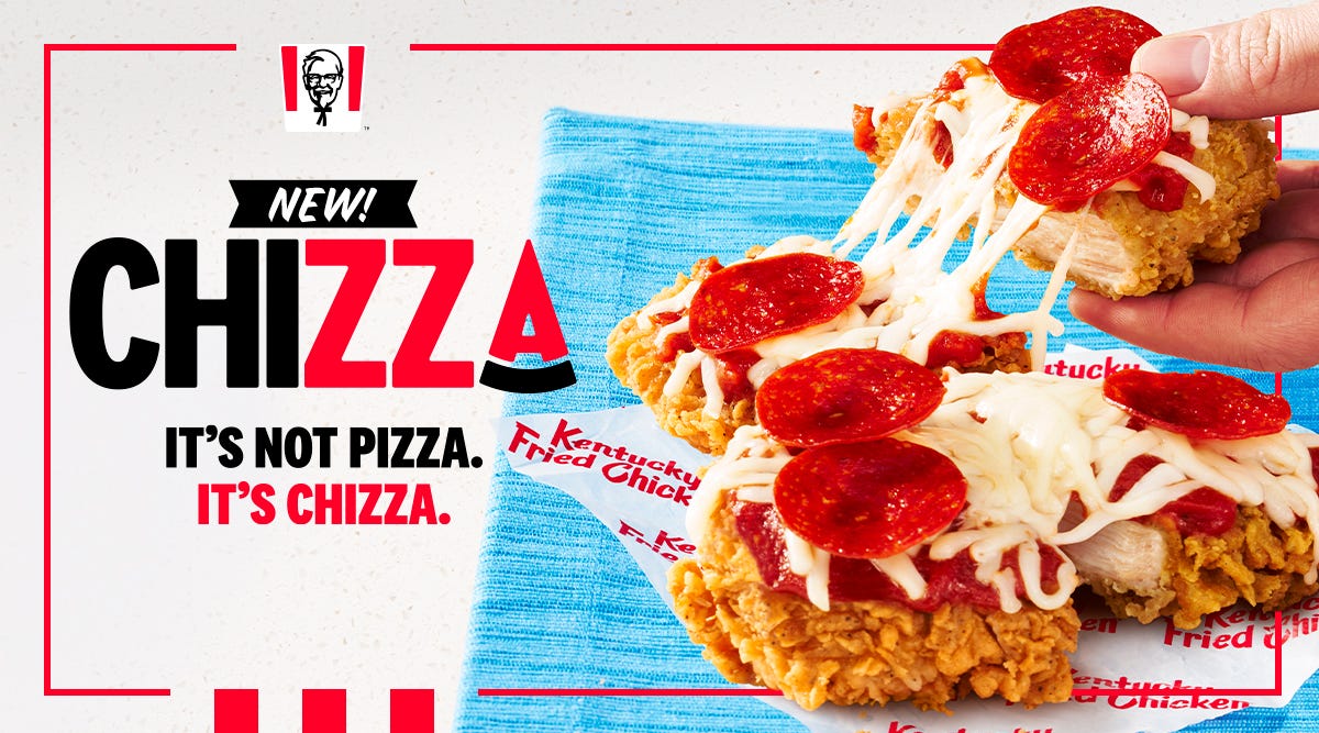 KFC announced Wednesday it is introducing the Chizza to menus in the United States starting Monday, Feb. 26, for a limited time.