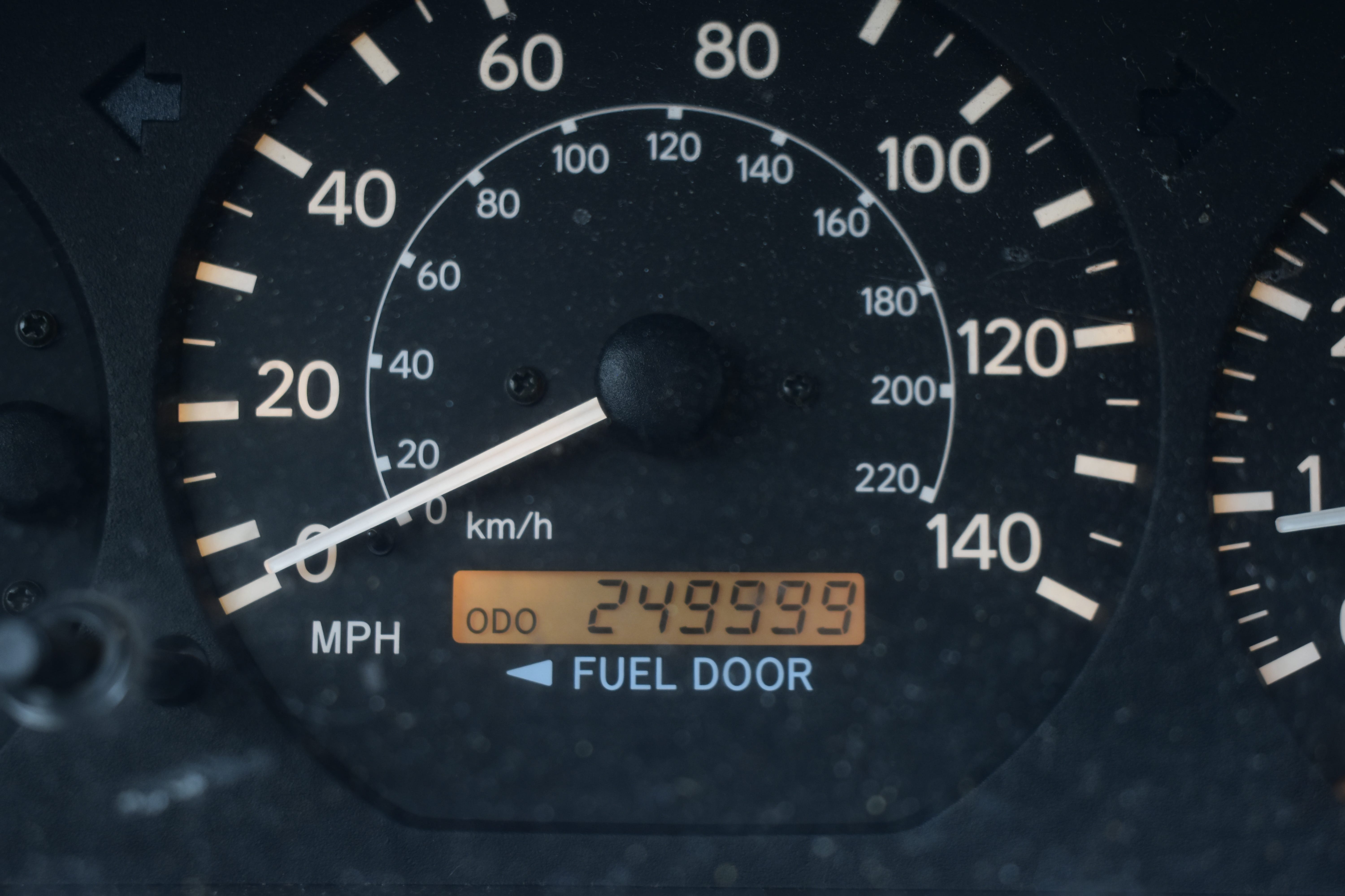 Driving on Rogers Street in downtown Bloomington8 last week, I realized a major automotive milestone was about to occur: the odometer on my 2001 Toyota Camry was going to reach a quarter of a million miles.
