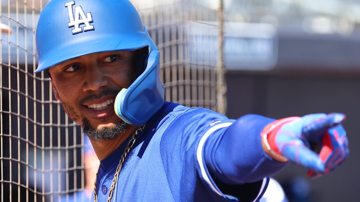 Mookie Betts and the Los Angeles Dodgers had a field day in their first spring training game.