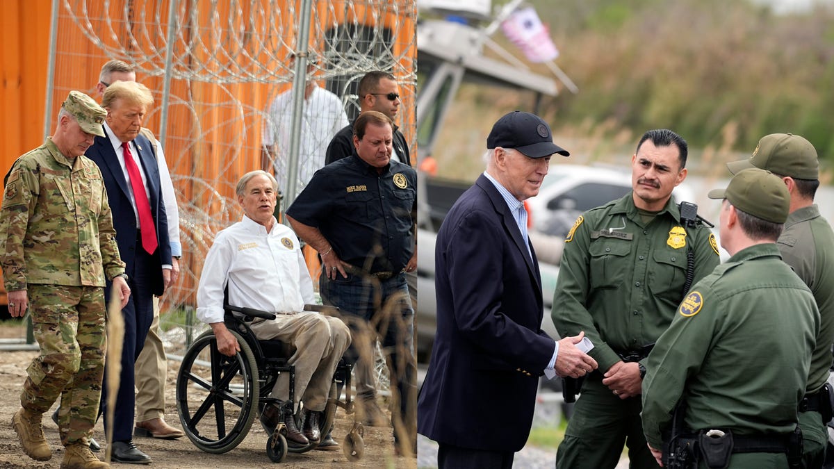 Trump, Biden at border