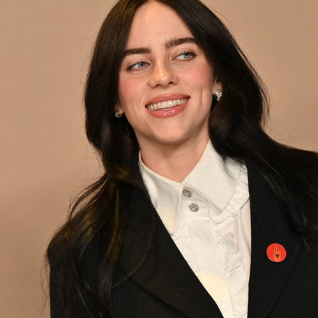 US singer-songwriter Billie Eilish pose in the press room after wnning the Oscar for Best Original Song for "What Was I Made For" during the 96th Annual Academy Awards at the Dolby Theatre in Hollywood, California on March 10, 2024.