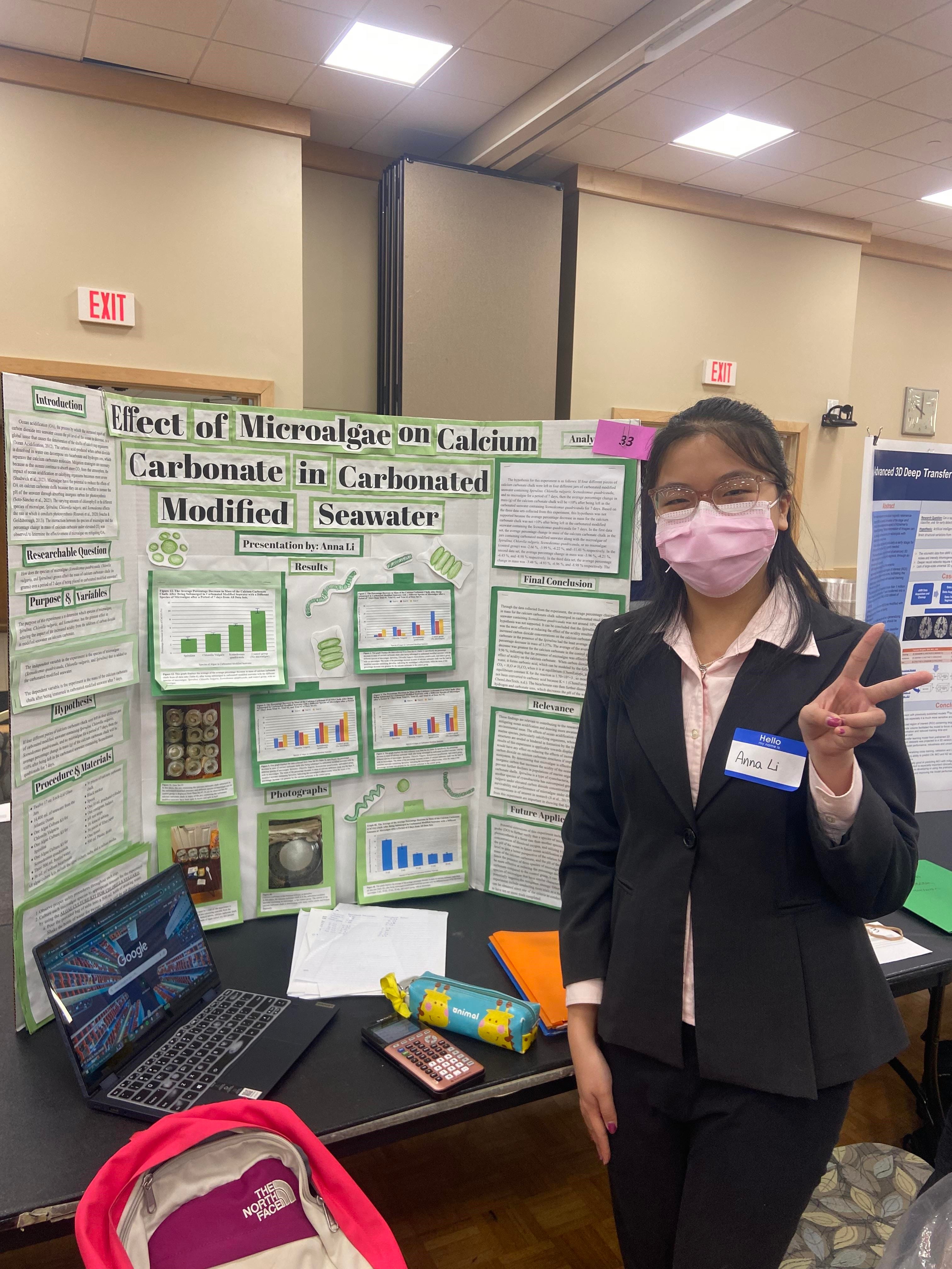 Second-year student from North Quincy High School is awarded top prize at regional science fair